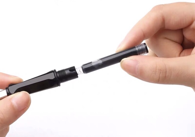 How to install an ink tube into a fountain pen