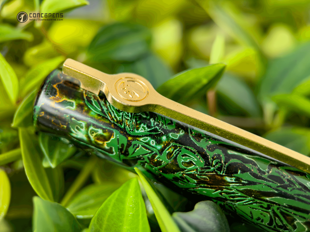 Sharp patterns on the traditional Vietnamese Lacquer pen 