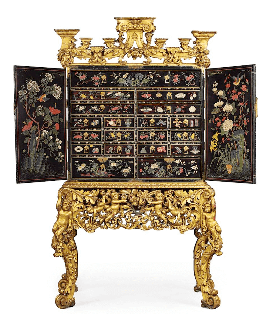 Image: Asian Lacquerware Combined with Western European Motifs