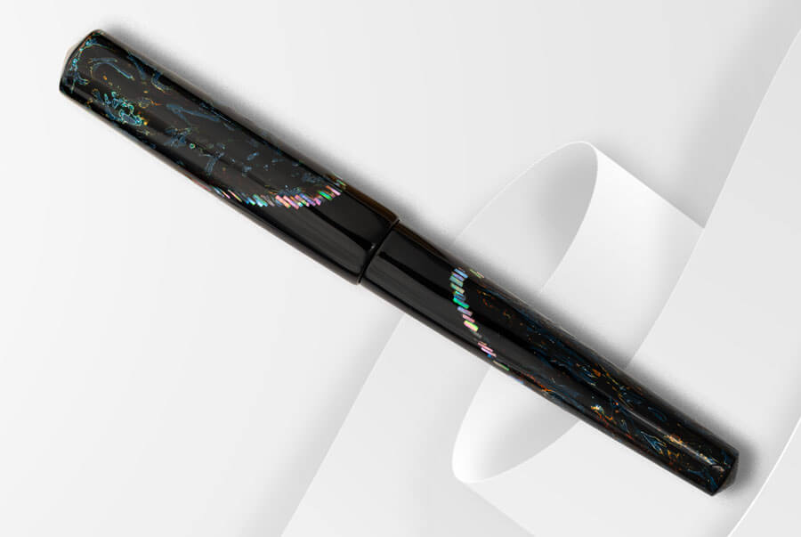 MOP Lacquer Inlay Fountain Pen - Ocean Serenade